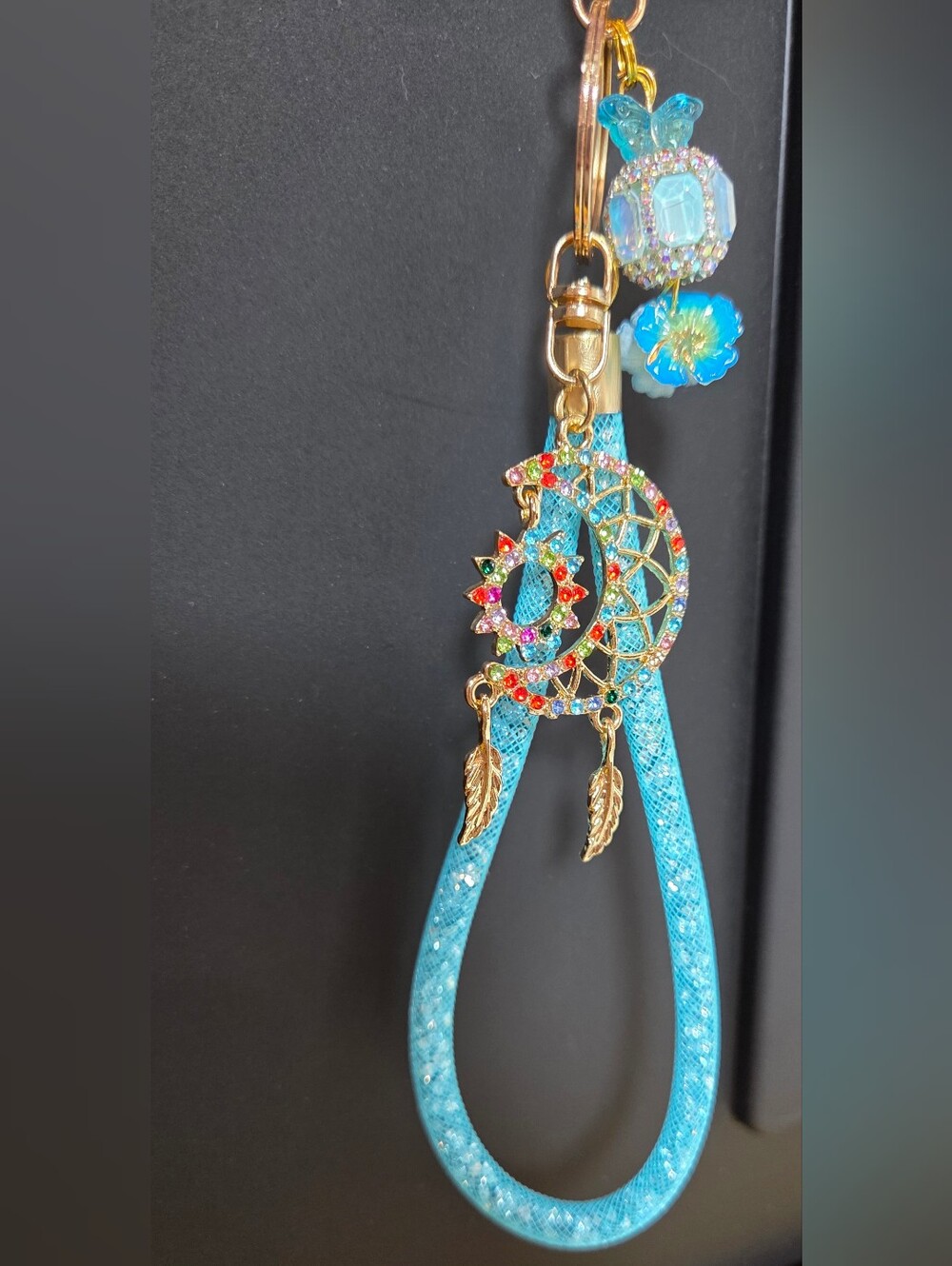 ✨ BOHO CHIC CRYSTAL DREAMCATCHER BAG CHARM / KEYCHAIN ✨ NWT